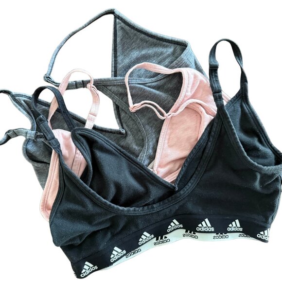 🏃♀️ Adidas Bralette Bundle (Black/Gray/Pink) - Picture 2 of 7